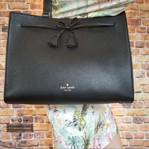 Kate spade Hayes large tote black leather bag - Picture 4 of 8